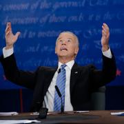 Joe Biden i vicepresidentdebatten mot Paul Ryan 2012.