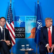 Mark Rutte och Donald Trump.