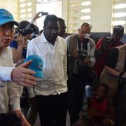 Ban Ki Moon på Haiti i oktober i år.