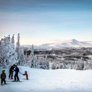 Åreskutan sedd från Åre Björnen. Illustrationsbild
