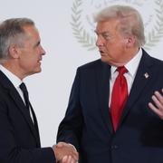 USA:s president Donald Trump och Kanadas premiärminister Mark Carney.