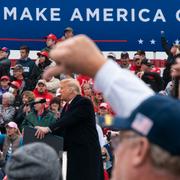 Donald Trump håller tal för anhängare i Pennsylvania i slutet av oktober.