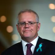 Australiens premiärminister Scott Morrison på pressträff om avslöjandet. 