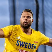 Daniel Ståhl under finalen.