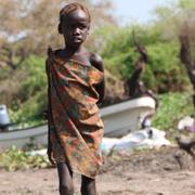 Illustrationsbild från hungersnödens Sudan.