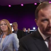 Annie Lööf (C) och Stefan Löfven (S).