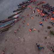 Migranter i Panama i oktober. 