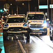 Krockade polisbilar i Stockholm, 13 december. 