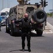 Israelisk polis på plats.