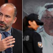 Dara Khosrowshahi och Jamal Khashoggi. 