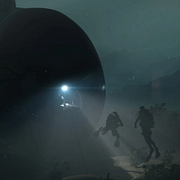 Illustration. Dykare lämnar ubåten A26.