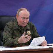 Vladimir Putin under en presskonferens tidigare i oktober. 