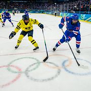 Anna Kjellbin under semifinalen mot USA, som slutade med en 0–5-förlust.