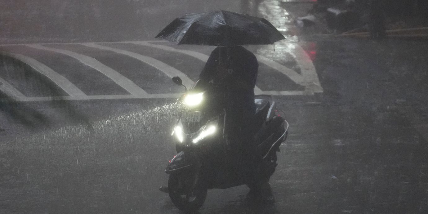 Monsunregn i Mumbai tidigare i veckan.