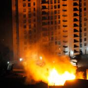 En brand i Iquique efter skalvet