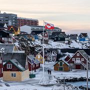 Staden Nuuk i Grönland.