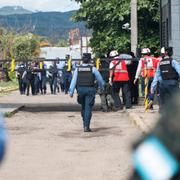 Polis i Honduras står vakt. Arkivbild. 