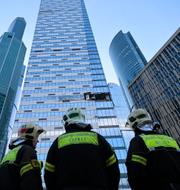 Skadade skyskrapan i Moskva- AP