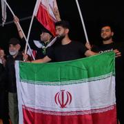 Protester mot Israels attacker mot Iran.