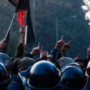 Protester i Kathmandu. 