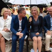 Strax före Magdalena Anderssons (S) tal i Almedalen förra året.