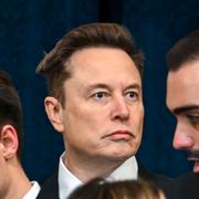 Elon Musk i samband med att Donald Trump svors in som president. 