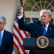 Donald Trump och Fed-chefen Jerome Powell.