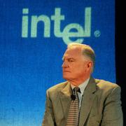 Compaqs vd Michael Capellas och Intels vd Craig Barrett i New York 2001.