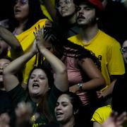 Studenter på studentorganisationen UNE:s kongress i Brasilia tidigare i juli.