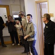 Häktningsförhandlingen i Ångermanlands tingsrätt.