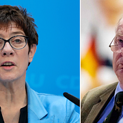 Annegret Kramp-Karrenbauer (t v), Alexander Gauland (t h).