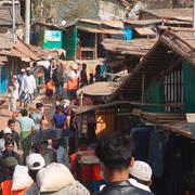 Flyktinglägret i Cox's Bazar, Bangladesh/Arkivbild