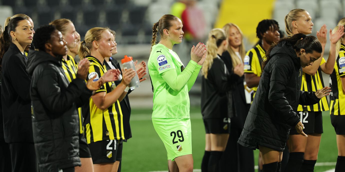 Häckens Hanna Karlsson efter onsdagens fotbollsmatch i Uefa Women's Champions League mellan BK Häcken och Juventus FC.