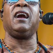 Stevie Wonder under en spelning 2017.