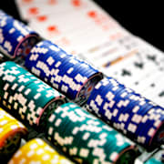 Ett pokerset. Illustrationsbild.