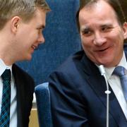 Gustav Fridolin och Stefan Löfven.