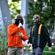 Hooja under Allsång på Skansen i juli. 