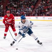 William Nylander med pucken under gårdagens match.