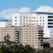 Södersjukhuset på Södermalm i Stockholm i närheten av olycksplatsen. 