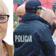 Maria Abrahamsson. Polska demonstranter protesterar utanför parlamentet på torsdagen.