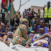 Flyktingar i Sudan.  Sam Mednick / AP