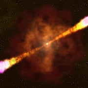 En konstnärlig tolkning av gamma-strålar, från Nasa.