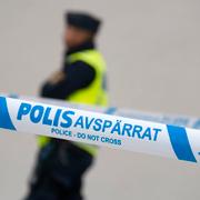 Polis vid avspärrning