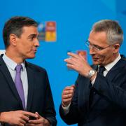 Pedro Sanchez och Jens Stoltenberg. 