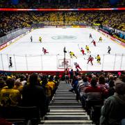 Läktarbild från kvartsfinalen mellan Sverige och Tjeckien.