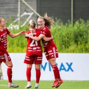  Piteås Ronja Aronsson och Ásla Johannesen under förra veckans match mot Djurgården.