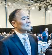 Li Shufu, ägare till Geely, och Håkan Samuelsson, vd för Volvo Cars.  Magnus Hjalmarson Neideman/SvD/TT / TT NYHETSBYRÅN