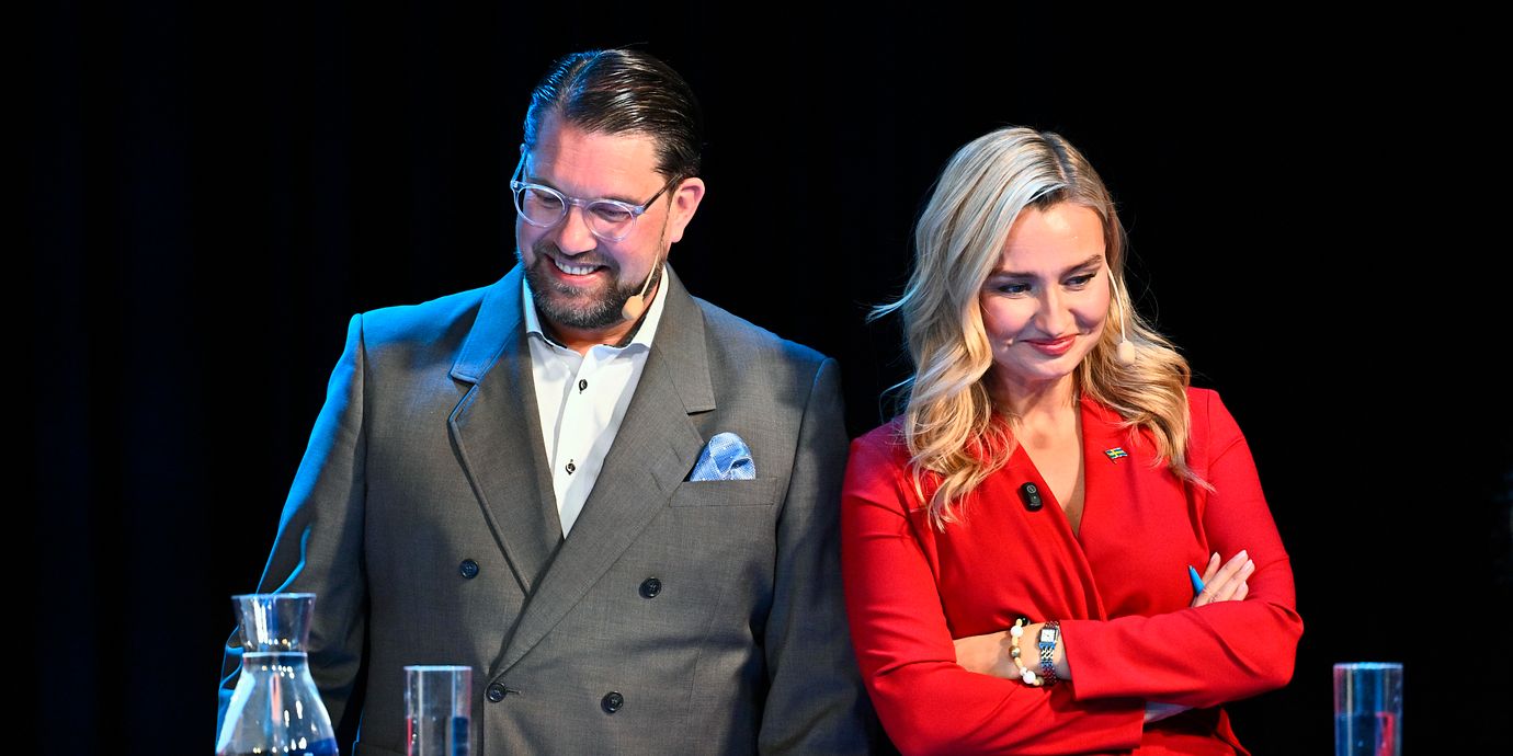 Sverigedemokraternas partiledare Jimmie Åkesson och Kristdemokraternas partiledare Ebba Busch.