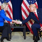 von der Leyen tillsammans med Trump.