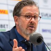 Rikard Norling under presskonferensen efter förlusten mot Djurgården.